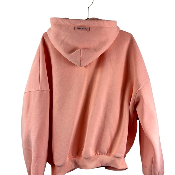 Comfrt Pastel Zip Hoodie in a soft peach shade Women's - Picture 3 of 8